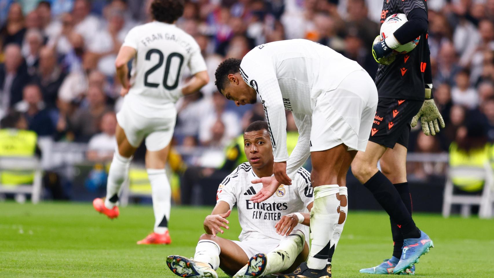 Mbappé y Jude Bellingham, durante un partido del Real Madrid