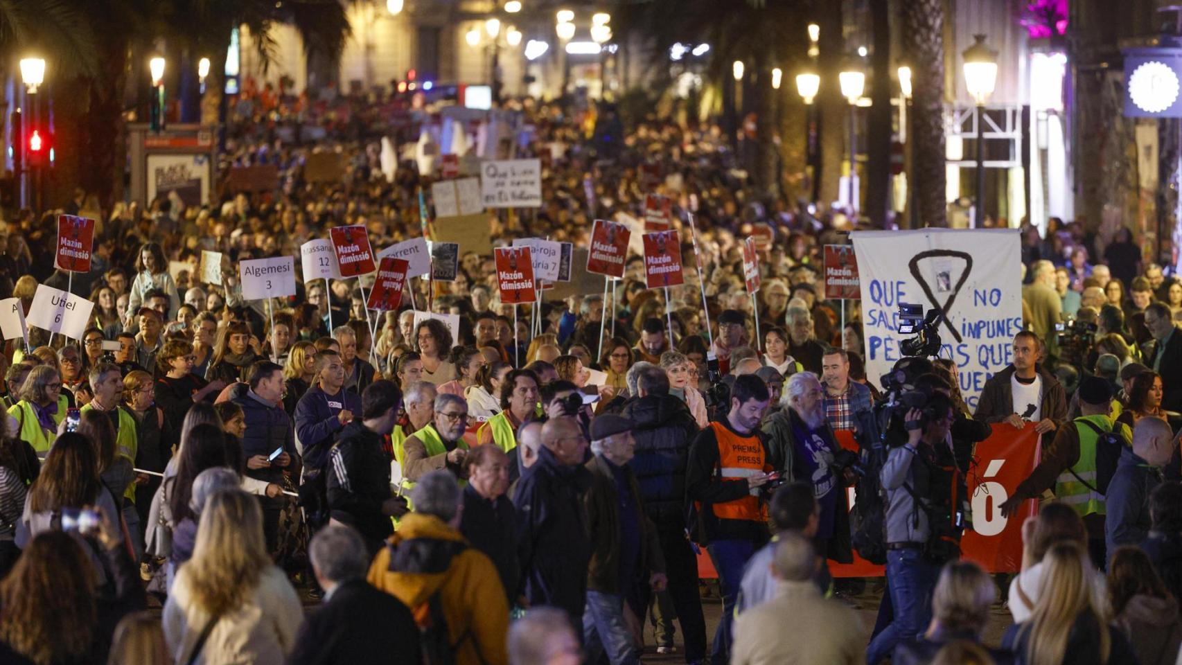 Manifestación contra la gestión del Gobierno valenciano este sábado