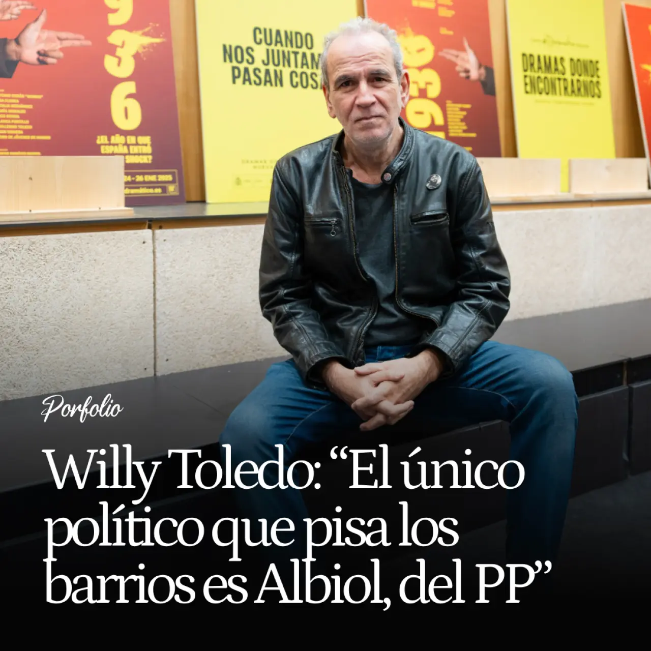 Willy Toledo: "En Badalona, el único político que pisa los barrios es Albiol, del PP, y eso no se lo he visto a los políticos de izquierdas"