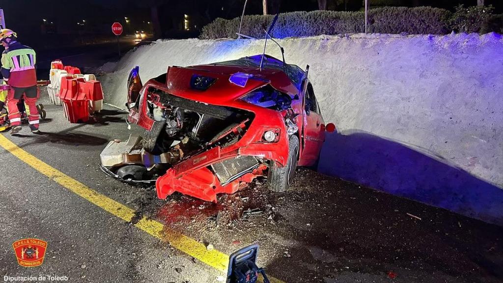 Accidente de tráfico en Fuensalida. Foto: CPEIS Toledo.