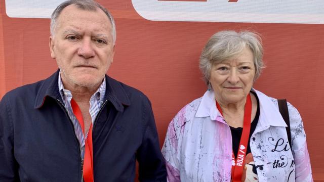 Juan Gómez e Isabel Andaluz, líderes de Izquierda Socialista, la única corriente interna reconocida oficialmente en el PSOE.