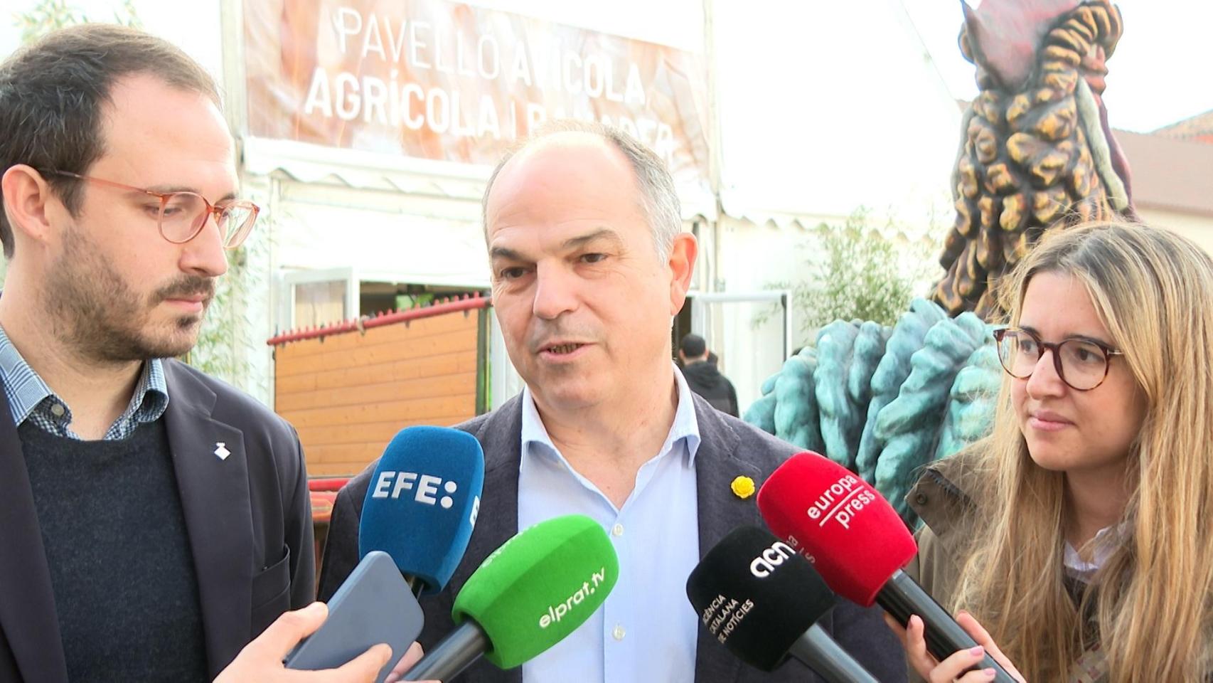 El secretario general de Junts, Jordi Turull, este domingo en la 51 Fira Avícola de El Prat de Llobregat.