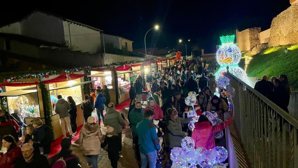 Imagen de las luces de Navidad de Almanza (León) que han encandilado a Abel Caballero