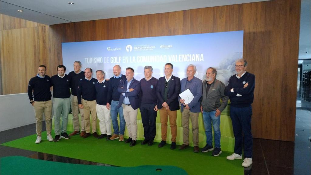 Los representantes de los campos de golf de la Comunitat Valenciana.