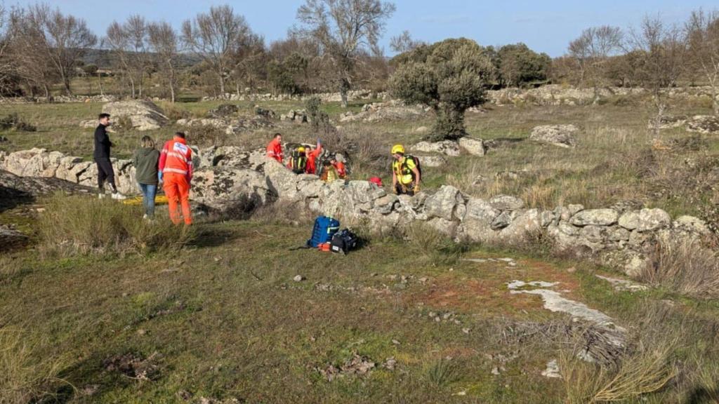 Rescate de un hombre herido en Béjar