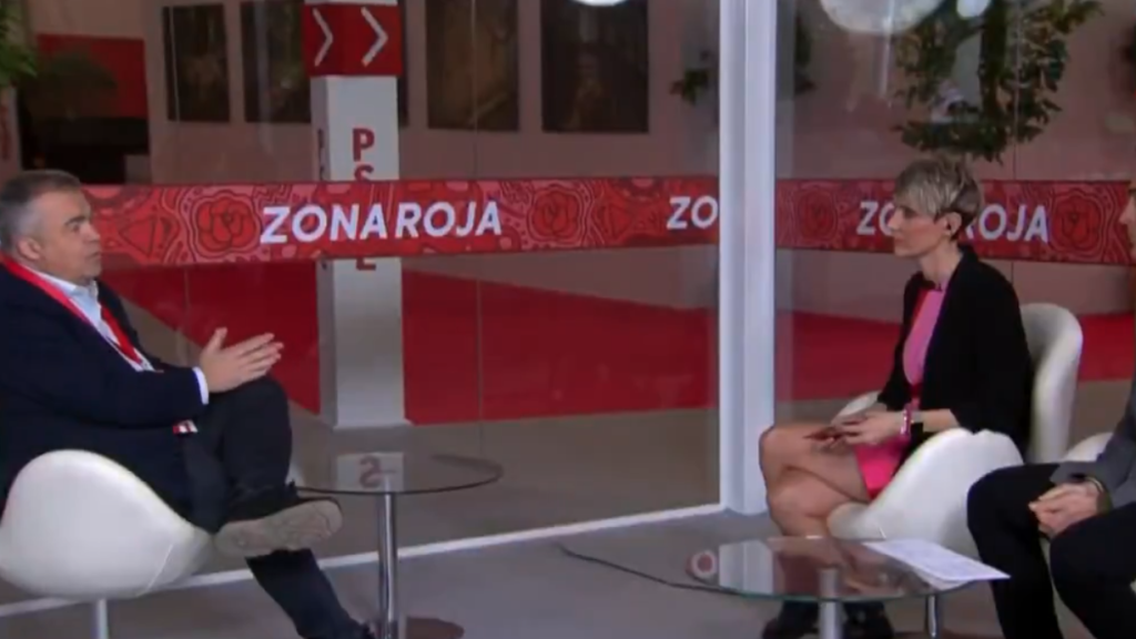 Santos Cerdán, entrevistado por su propio partido en Zona roja.