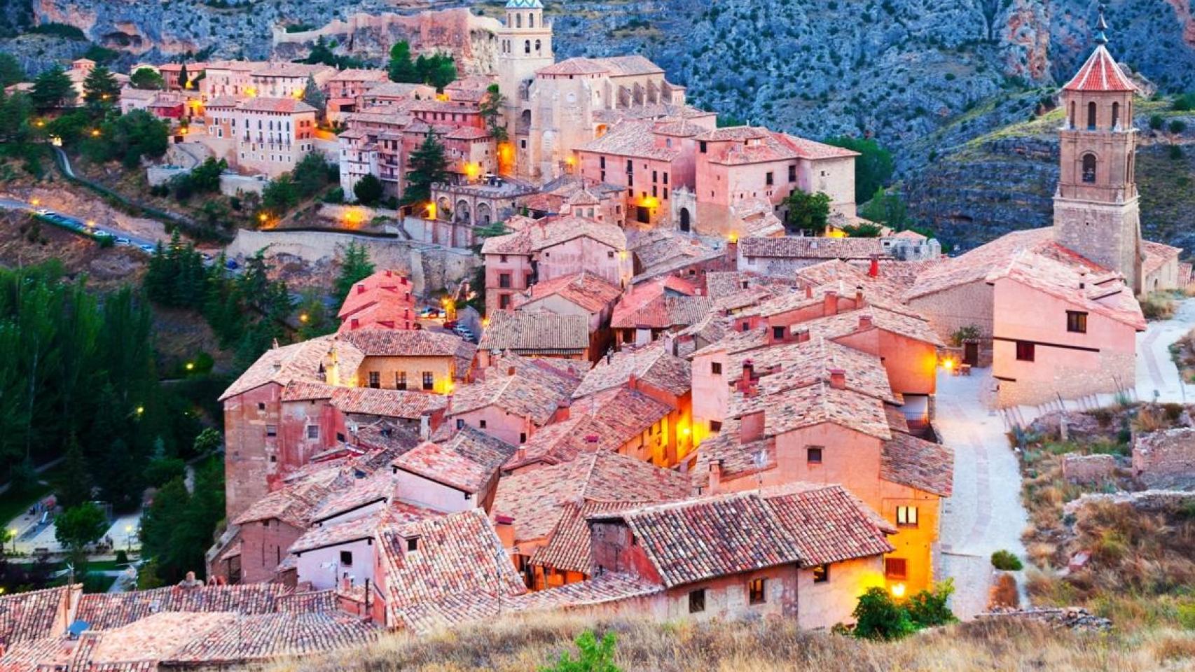 Vista de Albarracín al atardecer.