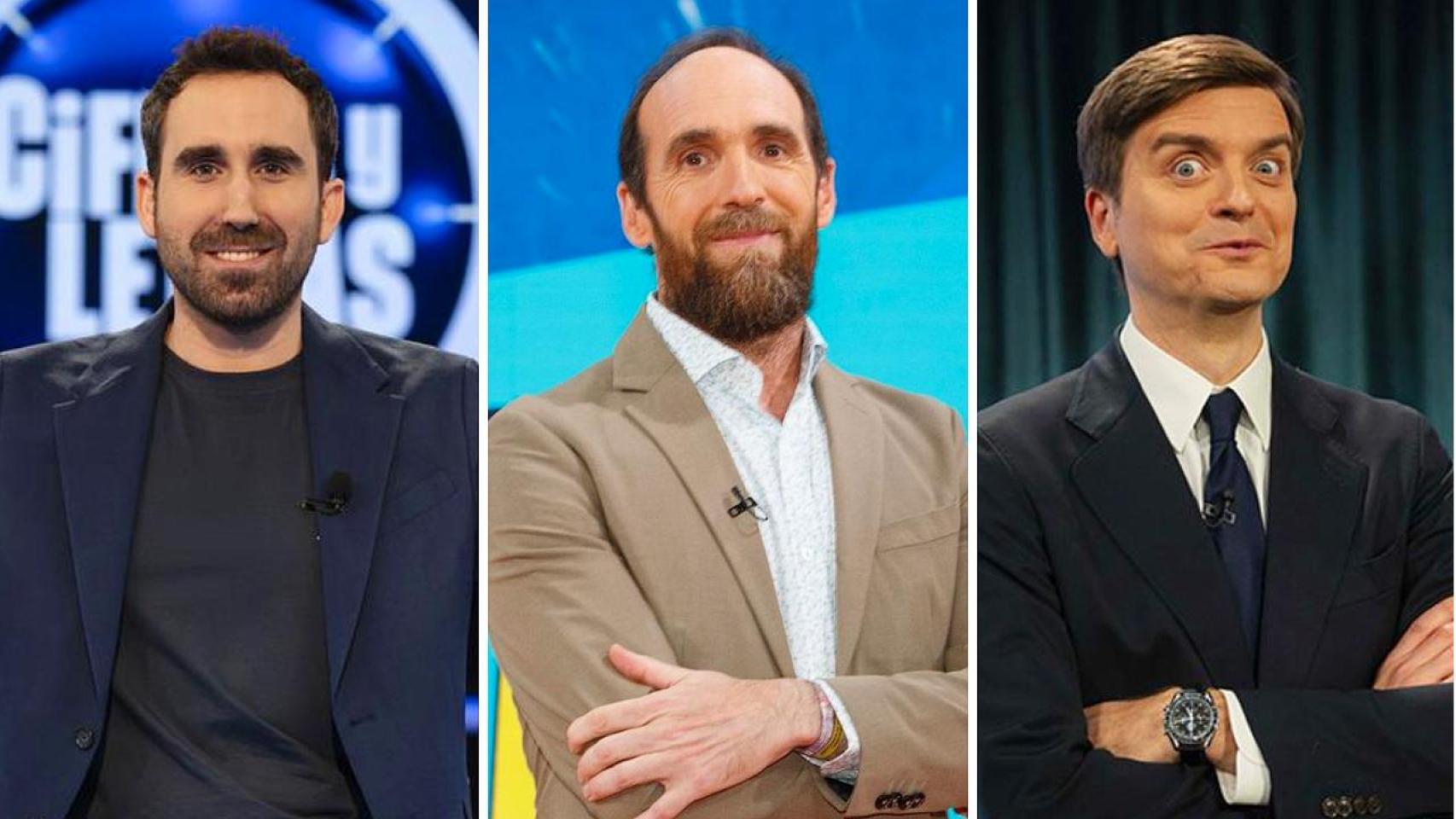 Los presentadores Aitor Albizua, Eduardo Sáenz de Cabezón y Marc Giró