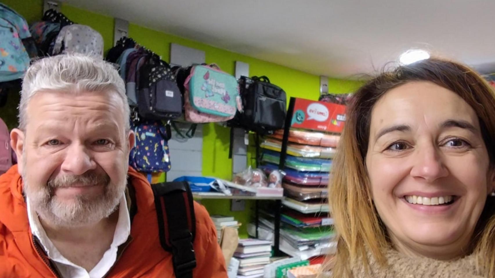 Alberto Chicote en la librería de un barrio de Valladolid