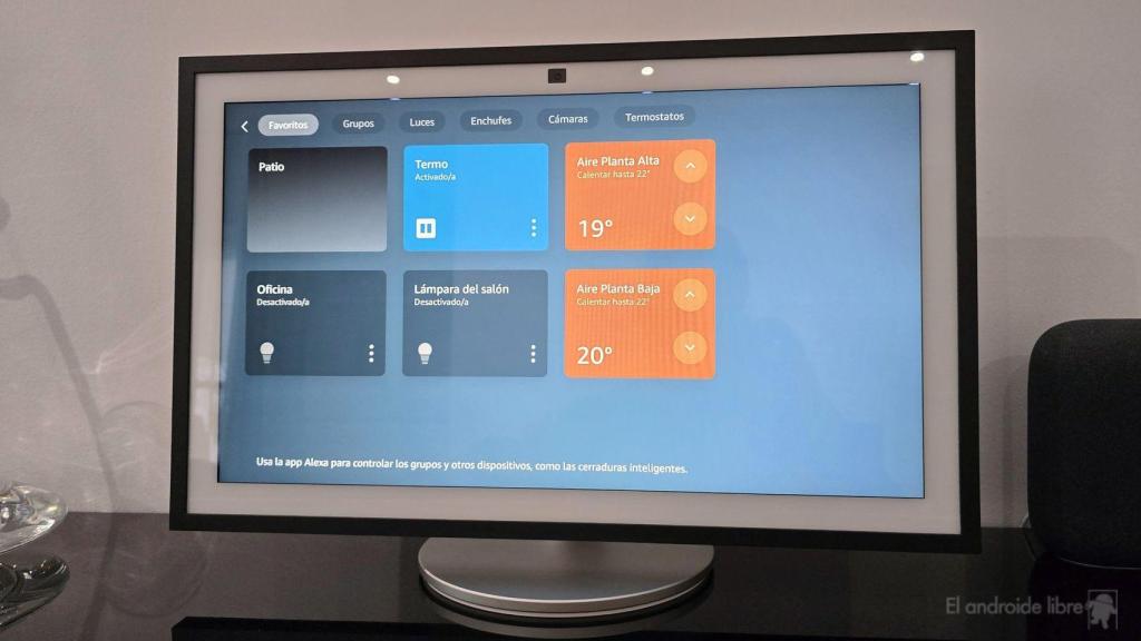 Interfaz de la sección domótica del Amazon Echo Show 21