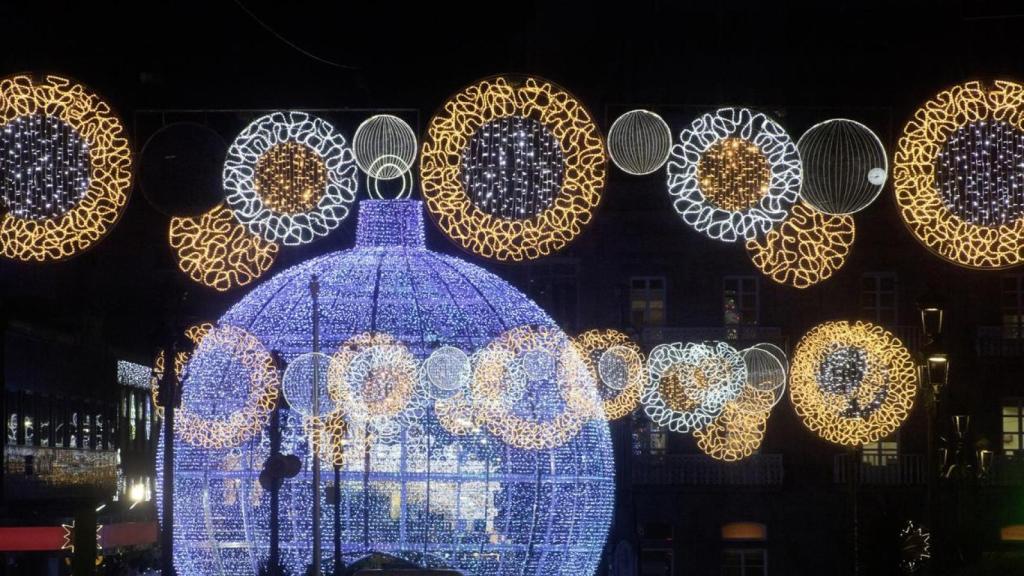 Luces de Navidad en Vigo.