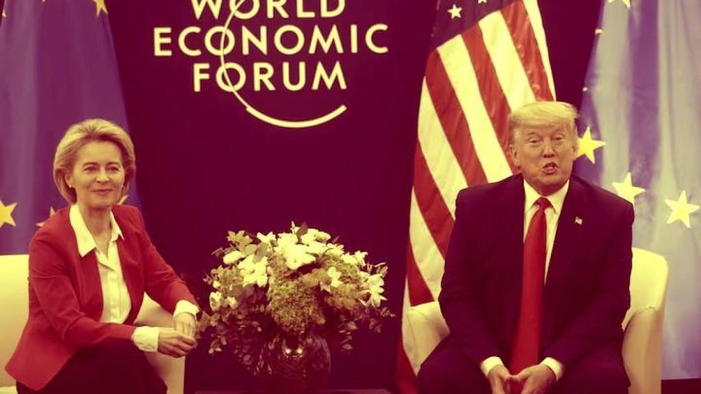 La presidenta de la Comisión Europea, Ursula von der Leyen, y el presidente de EEUU, Donald Trump, en Davos 2020.