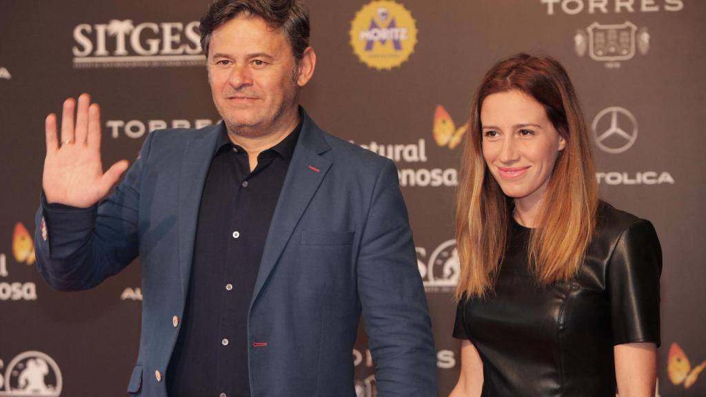 Miki Nadal y su exmujer, Carola Escámez, en un evento público en Sitges, en 2016.