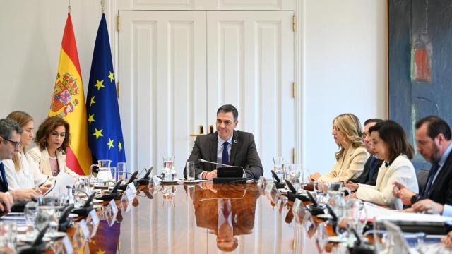 Pedro Sánchez, este martes, presidiendo el Consejo de Ministros.