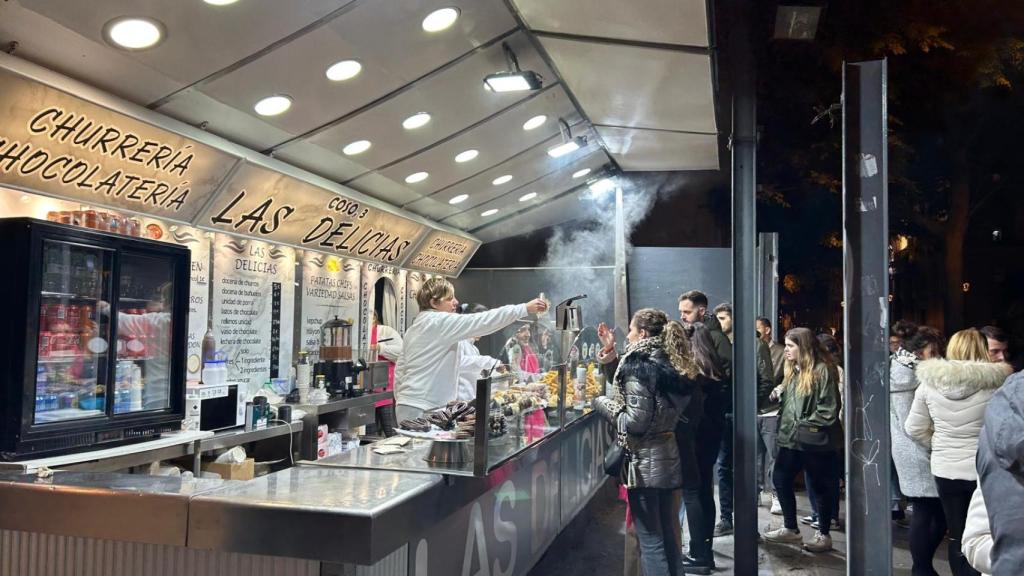 Una churrería en el centro de Zaragoza.