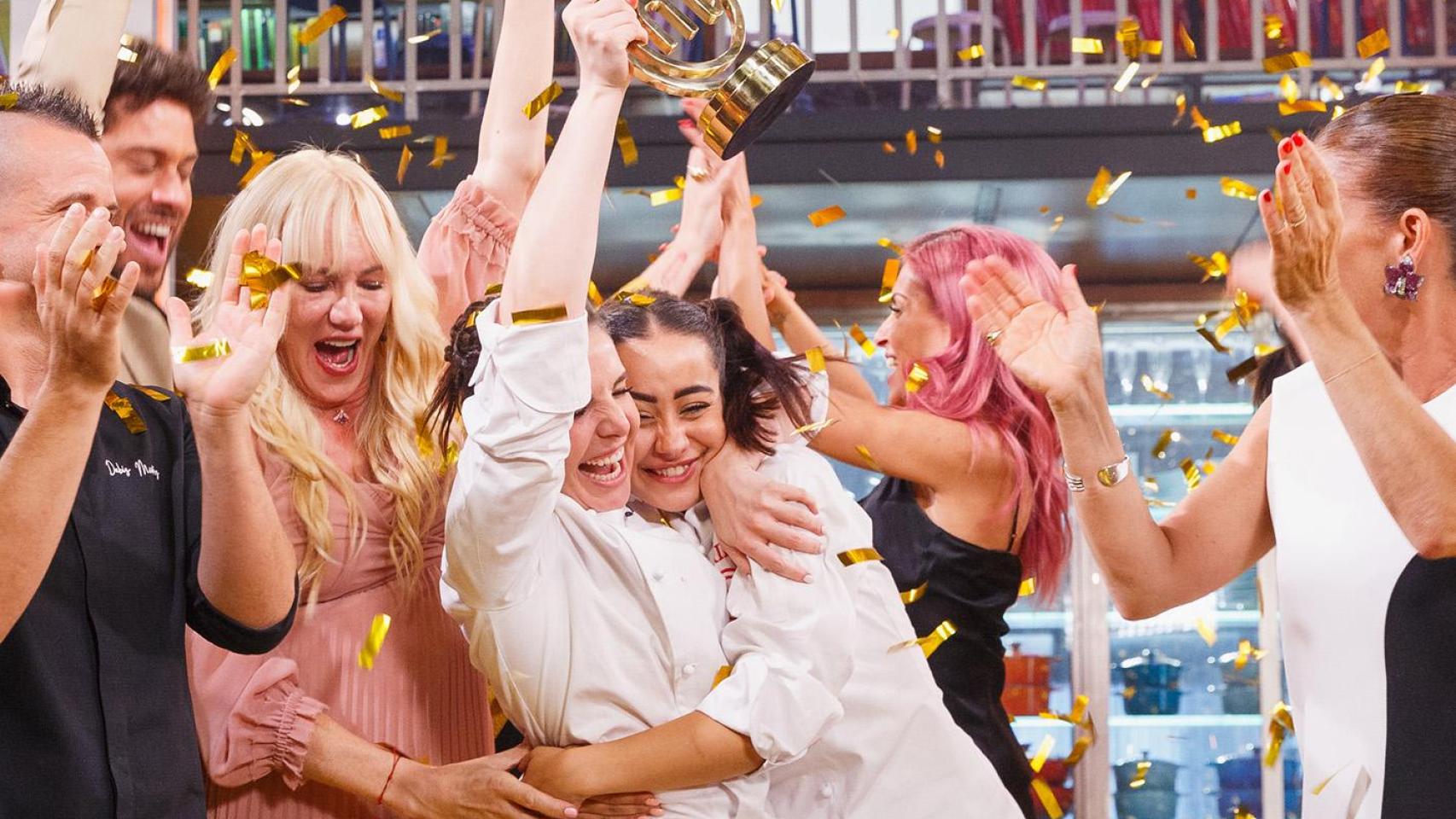 Inés Hernand celebra su triunfo en 'MasterChef Celebrity' con Marina Rivers