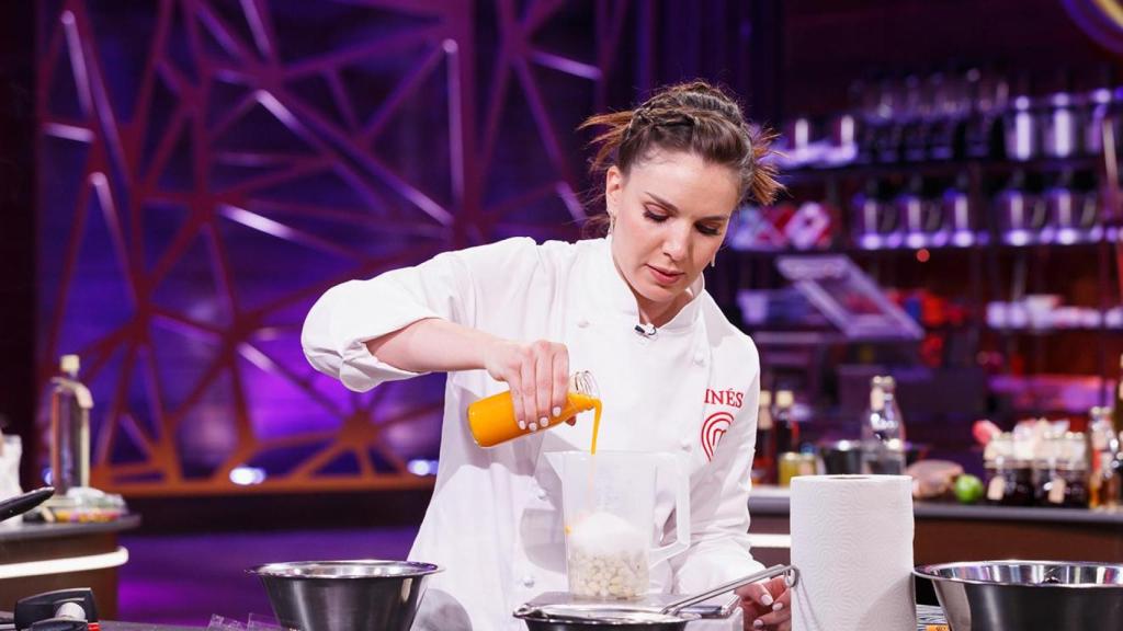 Inés Hernand, en plena acción durante el duelo final.