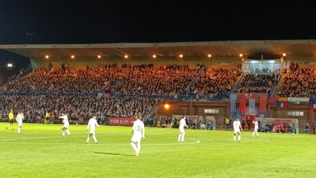 Imagen del encuentro entre el Real Valladolid y el Real Ávila, en el estadio Adolfo Suárez