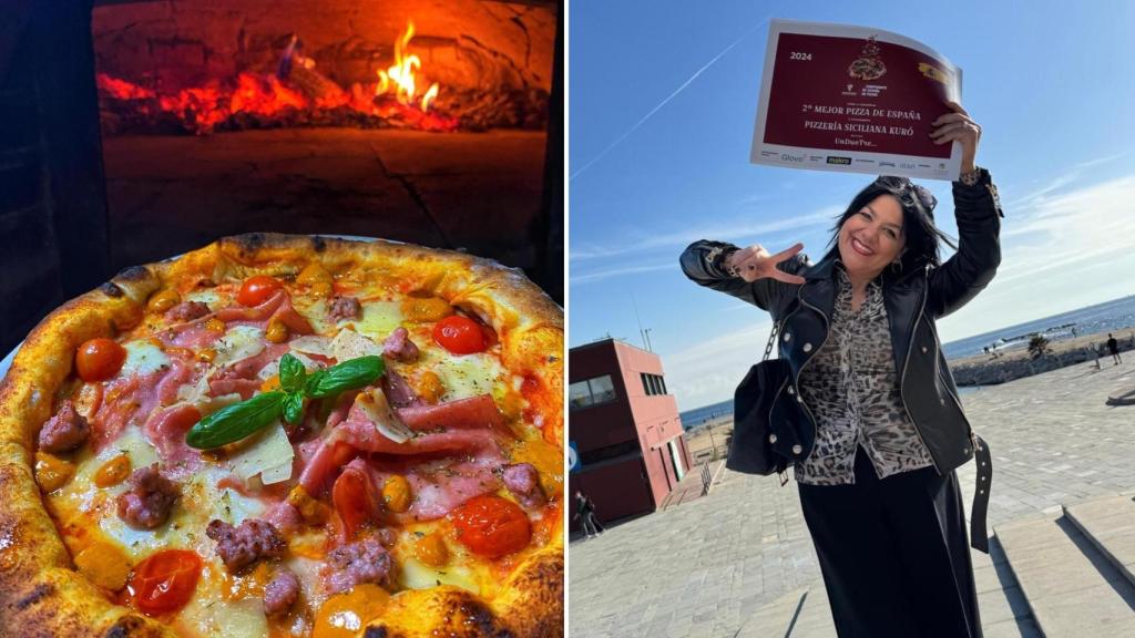 A la izquierda, UnDueTre, la segunda mejor pizza de España, y a la derecha, Francesca Cristina, de Pizzería Siciliana Kuró, en Palencia