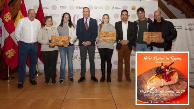 Entrega de premios del III Concurso de Tartas con Queso y, en detalle, la elaboración ganadora