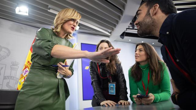 La ministra de Educación y portavoz del Gobierno, Pilar Alegría, durante una rueda de prensa tras la reunión del Consejo de Ministros.