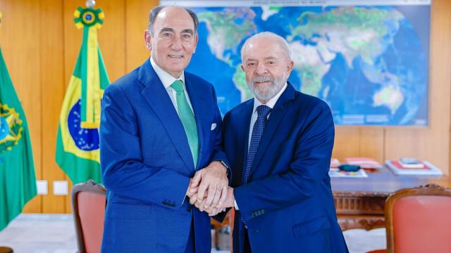 Ignacio Sánchez Galán, presidente de Iberdrola, junto a Luiz Inácio Lula da Silva, presidente de Brasil.