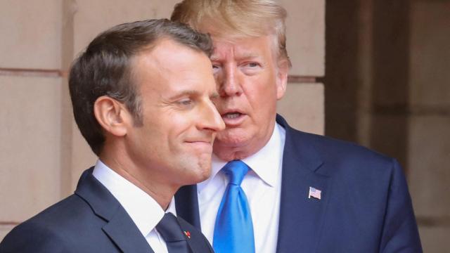 Macron y Trump, en la conmemoración del desembarco aliado en Normandía de junio de 2019.