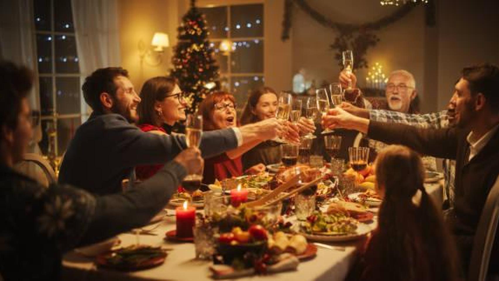 Imagen de archivo de una cena de Navidad.