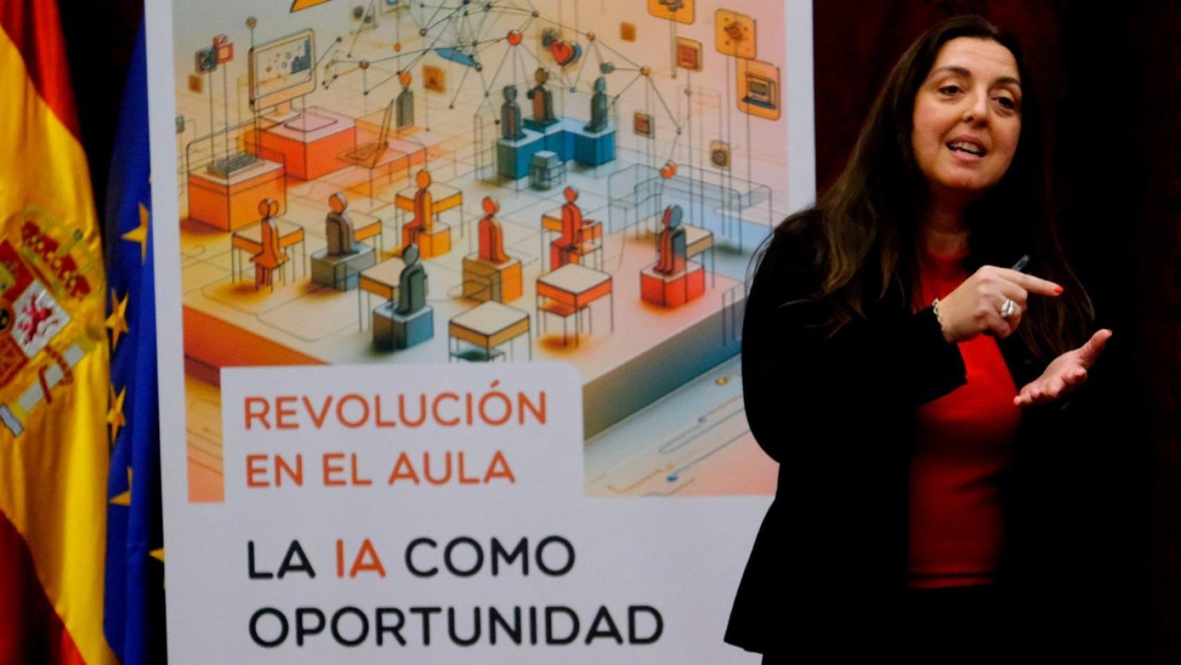 Pilar Manchón en la jornada 'Revolución en el Aula. La IA como oportunidad de aprendizaje en la US'