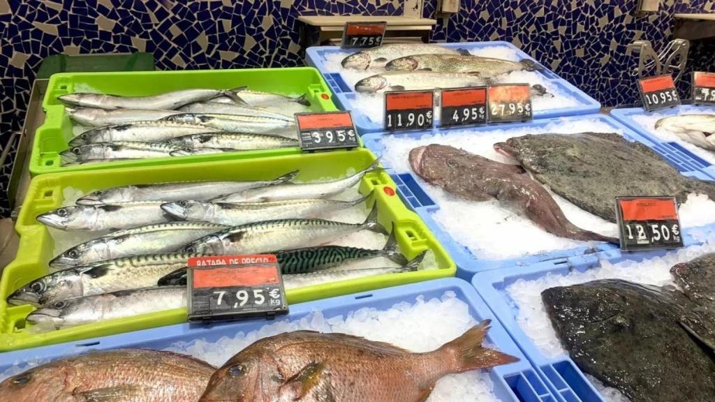 Una pescadería de un supermercado de Mercadona.