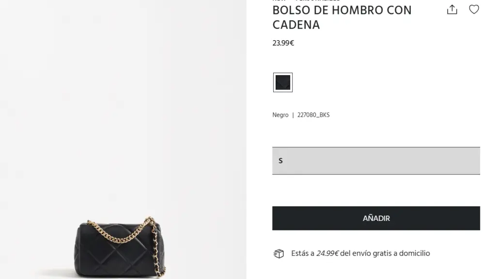 Bolso de hombro personalizable. Ref. 227080_BKS