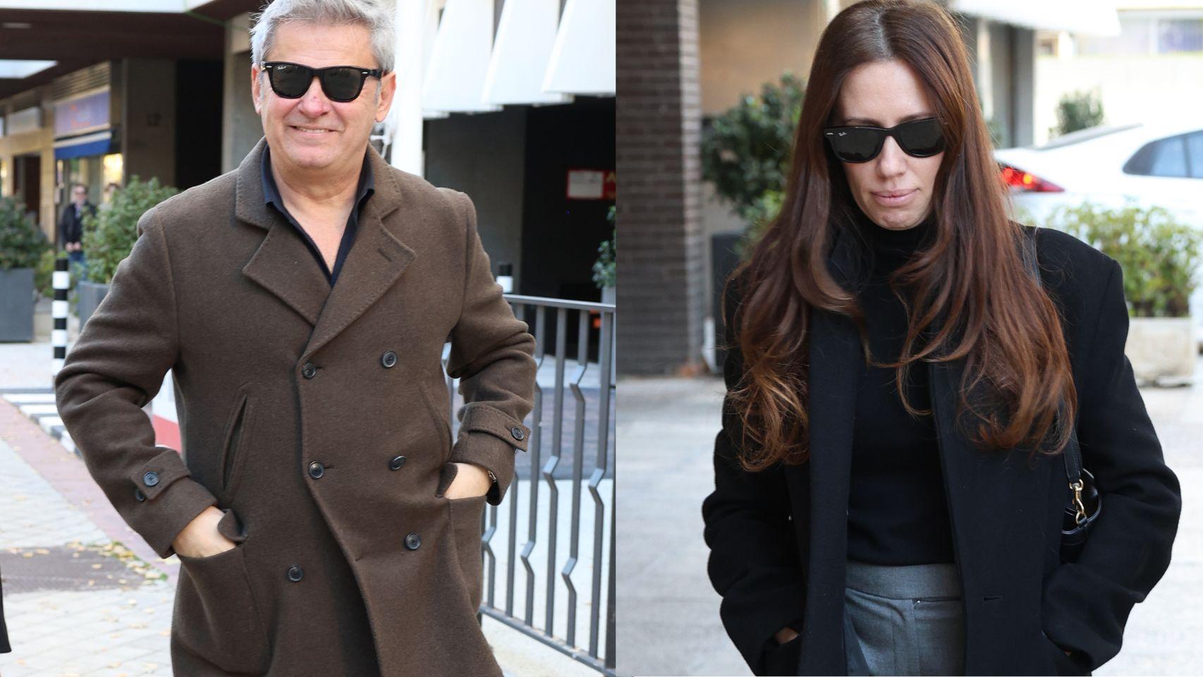 Miki Nadal y su exmujer, Carola Escámez, en un fotomontaje de su visita este miércoles a los juzgados.