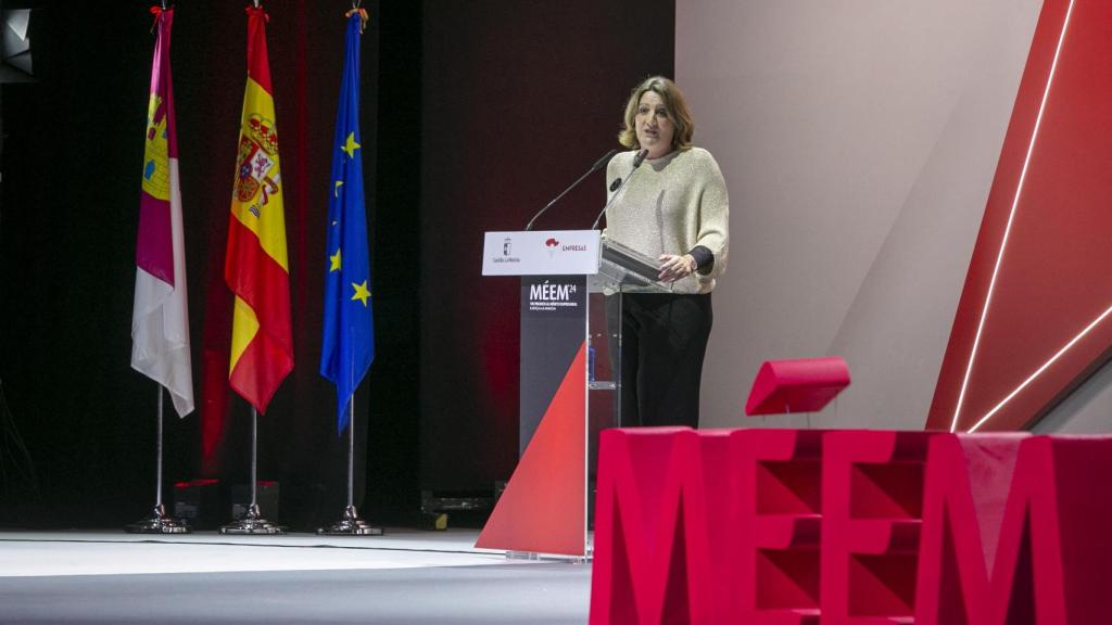 La consejera de Economía, Patricia Franco, en los VIIII Premios al Mérito Empresarial. Foto: JCCM.