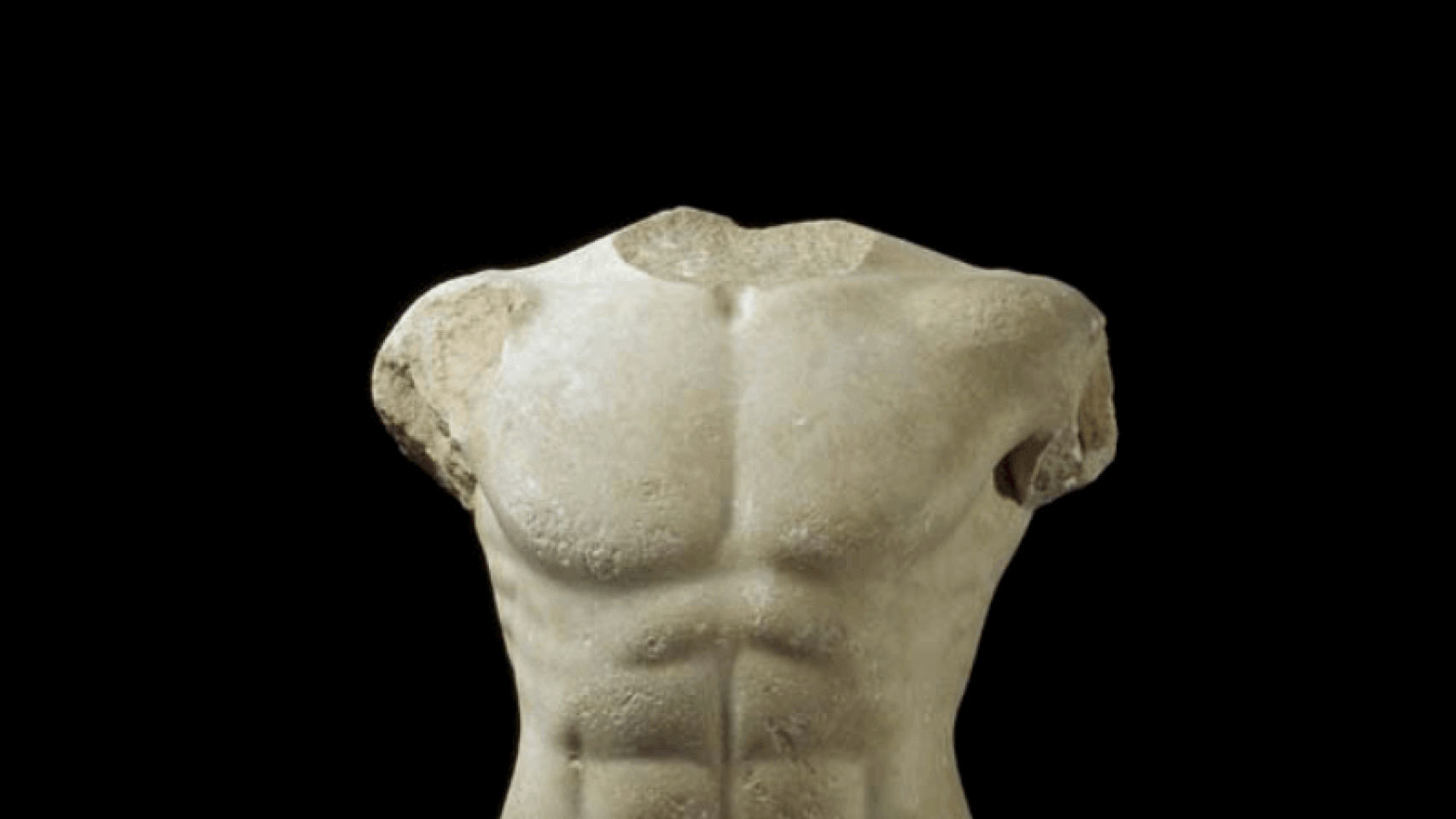 Torso del “Apolo Arcaico”. Autor desconocido. Alrededor del 490 al 385 a. C. Mármol. 132 cm x 76,5 cm x 43 cm.