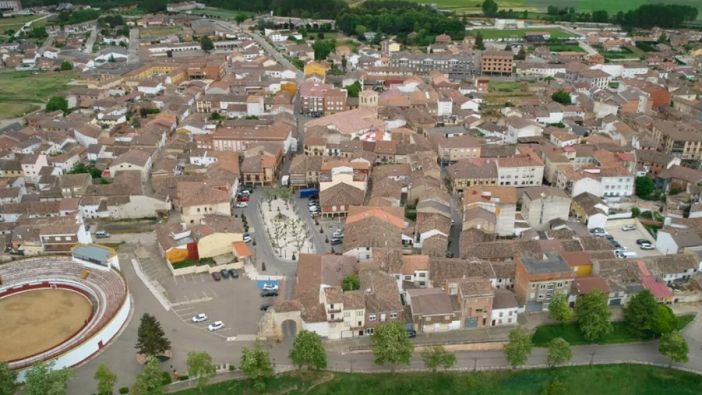 Vista area del municipio palentino