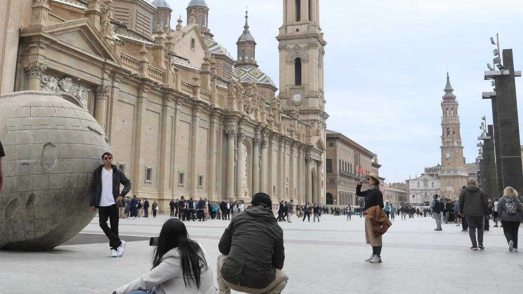 La plaza del Pilar, en Zaragoza.