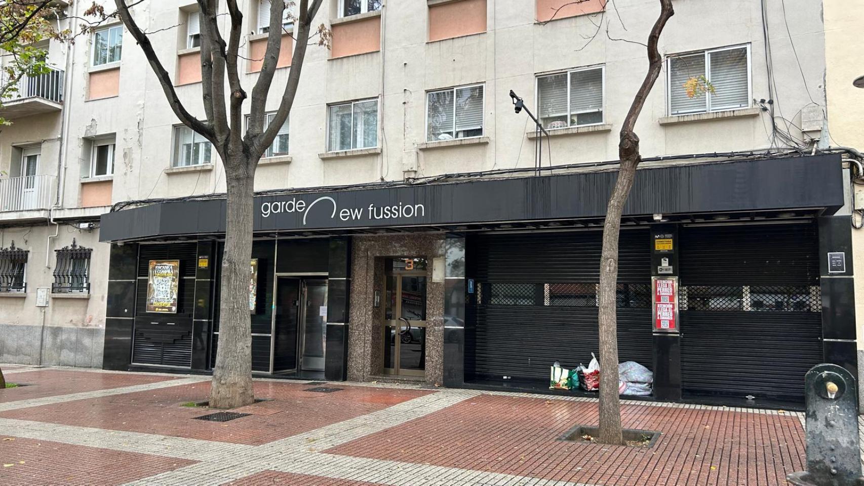 La zona donde se estudia instalar cámaras de seguridad, junto a la discoteca Garden, en Zaragoza.