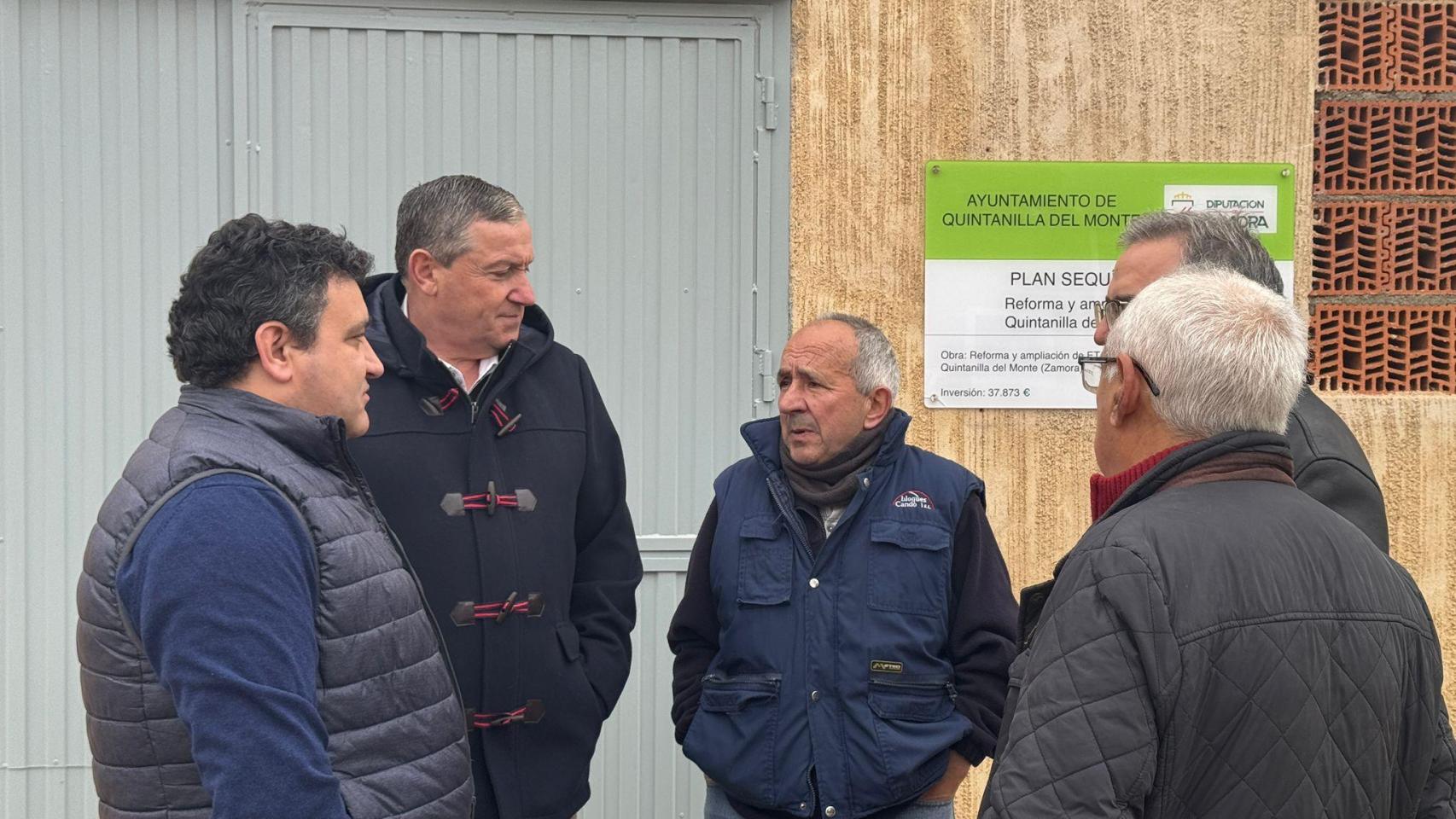 El presidente de la Diputación de Zamora visita las obras de la potabilizadora de Quintanilla del Monte