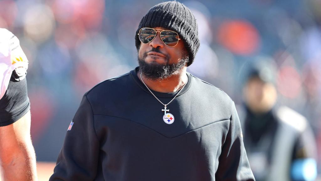 Mike Tomlin en la previa del partido ante Cincinnati Bengals.