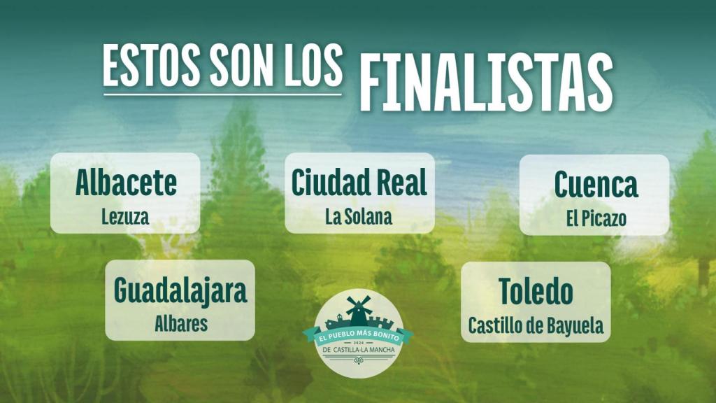 Los cinco pueblos finalistas.