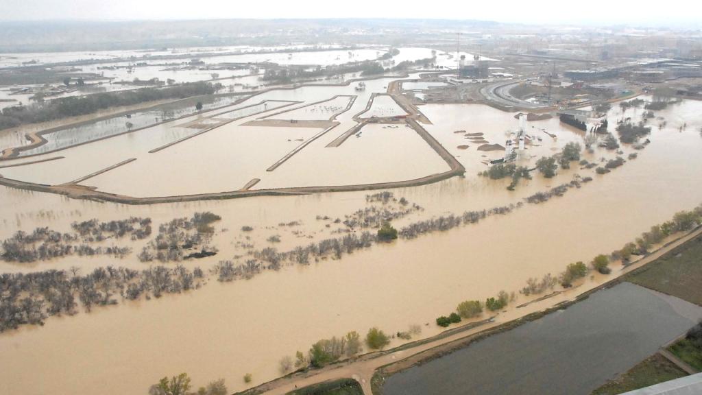 El Ebro, en una de las últimas crecidas extraordinarias.