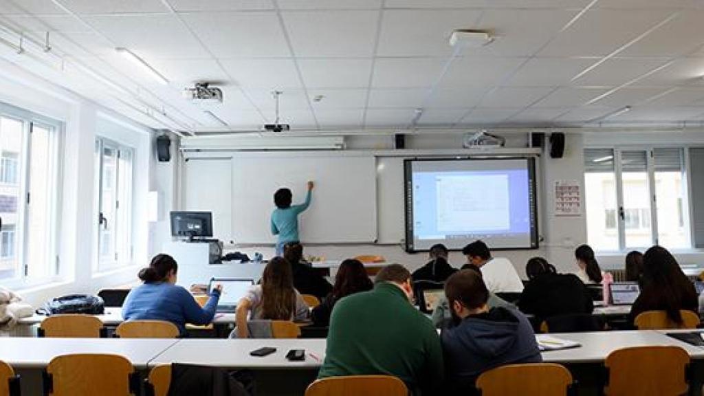 Un aula de la Universidad de Salamanca