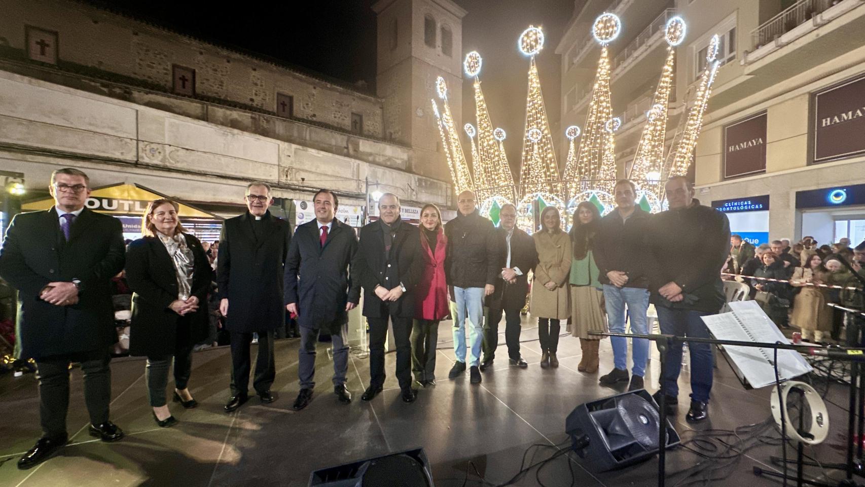 Encendido de luces en Talavera. Foto: Ayuntamiento.