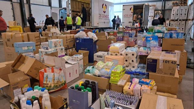 Las toneladas de alimentos recaudadas en Madrid para la DANA.