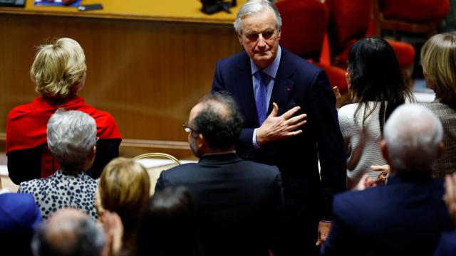 Michel Barnier tras la moción de censura de este miércoles en la Asamblea Nacional de París.