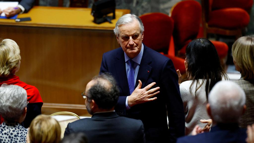 Michel Barnier tras la moción de censura de este miércoles en la Asamblea Nacional de París.