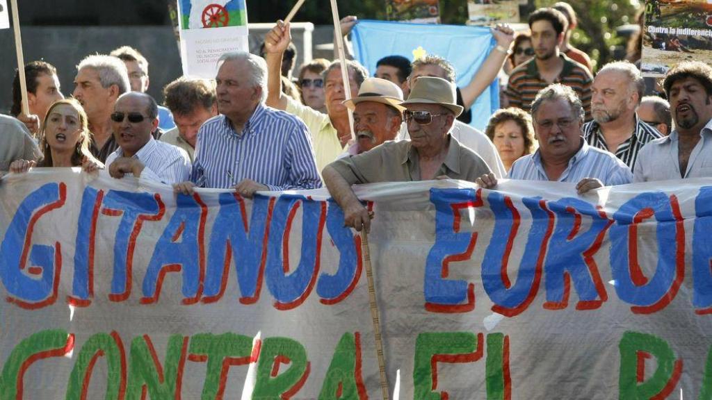 Manifestación de asociaciones gitanas contra el racismo.