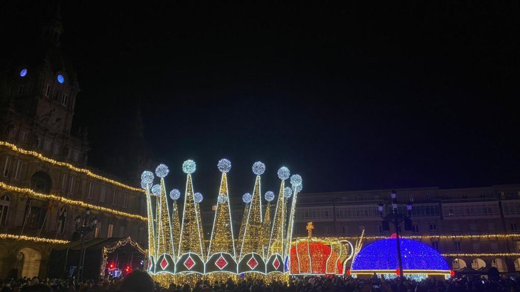 Las luces de Navidad de A Coruña