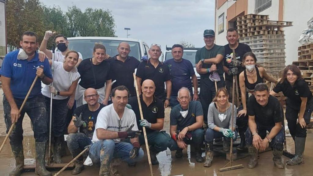 Equipo de trabajadores en la DANA. EE