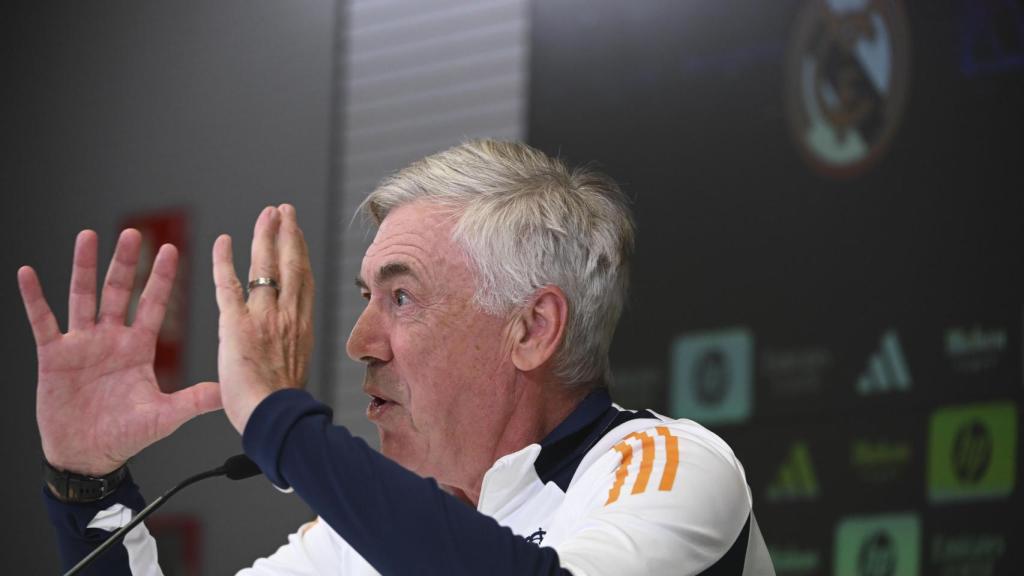 Carlo Ancelotti, en rueda de prensa.